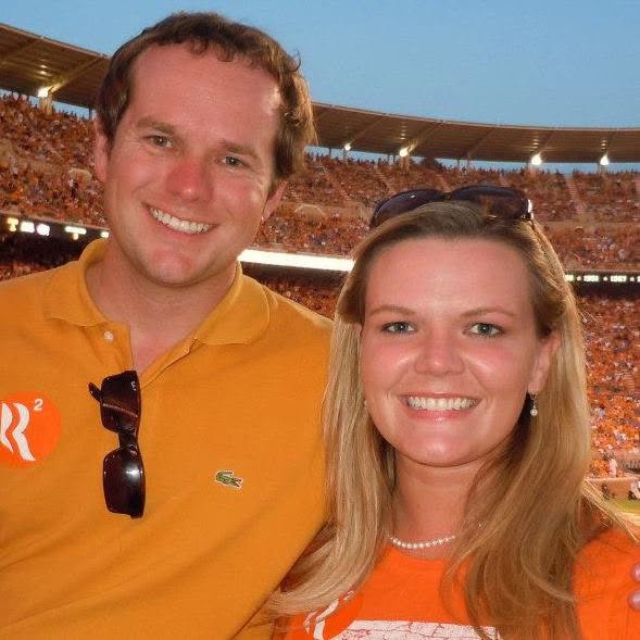 Jeremy Durham and his wife Jessica at Neyland Stadium for a Tennessee Vols game