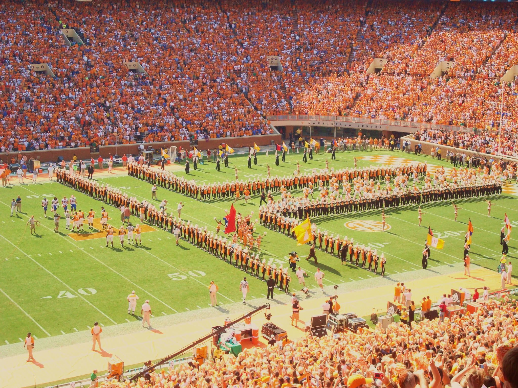 Pregame at Neyland Stadium in Knoxville, photographed by Jeremy Durham from the stands